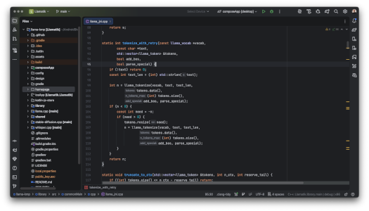 Llamatik IDE screenshot